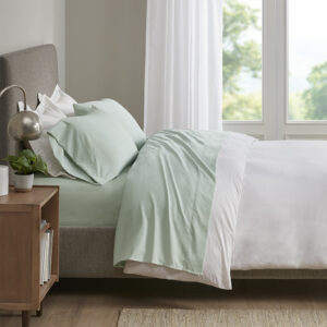 Smart Cool Microfiber Sheet Set in Aqua From Sleep Philosophy