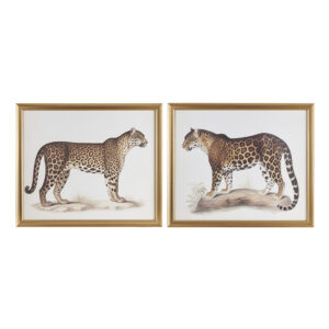 The Duel Cheetah Framed Graphic Wall Decor 2 Piece set in Multi From Martha Stewart