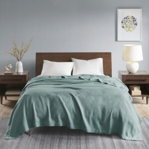 Egyptian Cotton Blanket in Teal From Madison Park