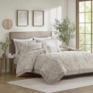 Suzanna Cotton Comforter Mini Set in Taupe From Harbor House