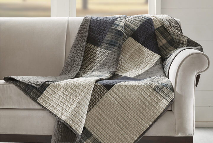 Winter hills Quilted Throw in Tan From Woolrich