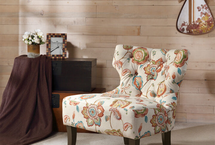 Erika Accent Chair in Orange Multi From Madison Park