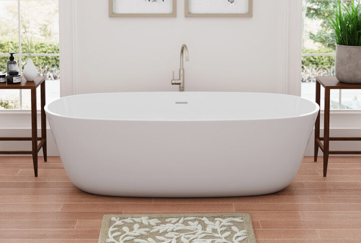 Serene Cotton Tufted Bath Rug in Taupe From Madison Park