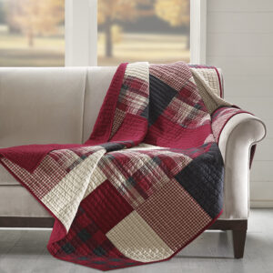 Sunset Quilted Throw in Red From Woolrich