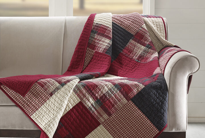 Sunset Quilted Throw in Red From Woolrich