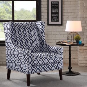 Barton Wing Chair in Navy From Madison Park