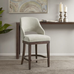 Jillian Counter Stool with Swivel Seat in Cream From Madison Park