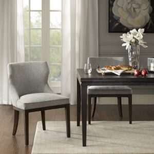 Hutton Dining Side Chair (set of 2) in Grey From Madison Park Signature