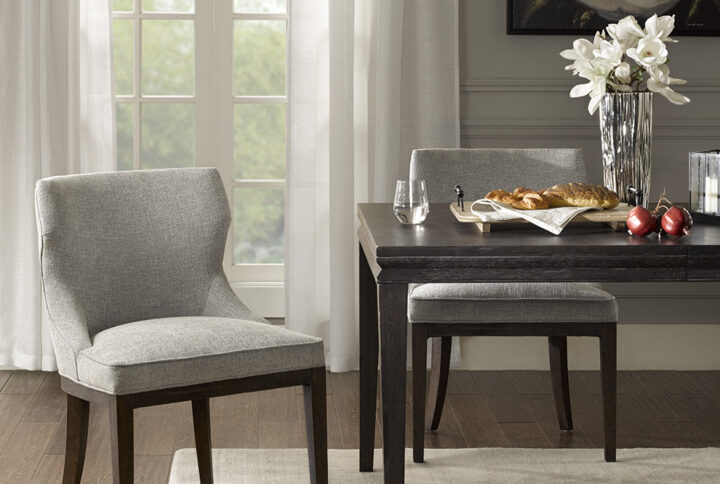 Hutton Dining Side Chair (set of 2) in Grey From Madison Park Signature