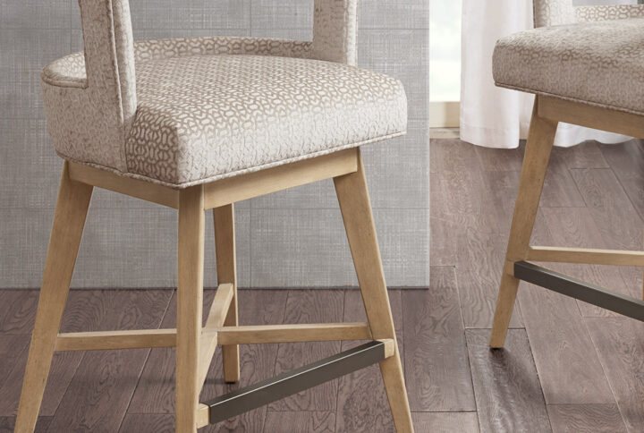 Glenwood Swivel Counter Stool in Cream From Madison Park