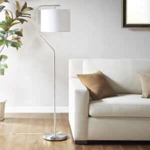 Aster Angular Arched Metal Floor Lamp in Silver From 510 Design