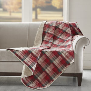 Tasha Quilted Throw in Red From Woolrich