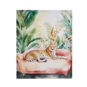 Jungle Feline Jungle Cheetah Canvas Wall Art in Cheetah Green Multi From Madison Park