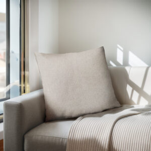 Monte Solid Square Pillow in Beige From Chapel Hill