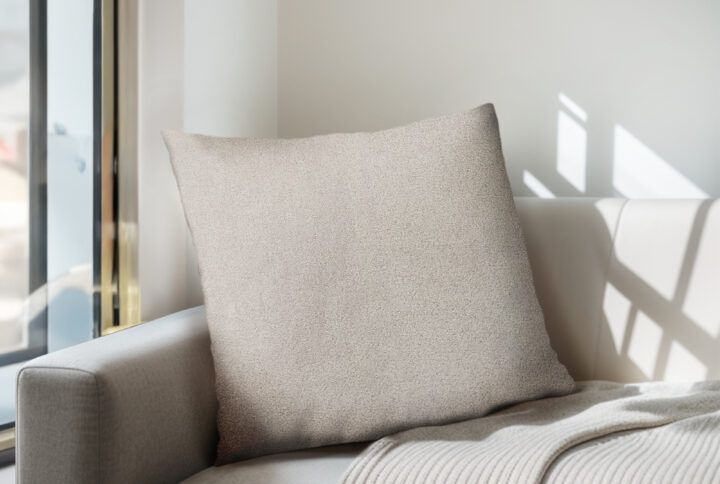 Monte Solid Square Pillow in Beige From Chapel Hill