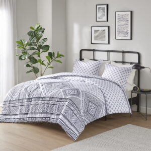 Camila Reversible Duvet Cover Set in Black/White From Intelligent Design