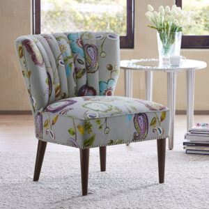 Korey Channel Back Slipper Chair in Multi From Madison Park