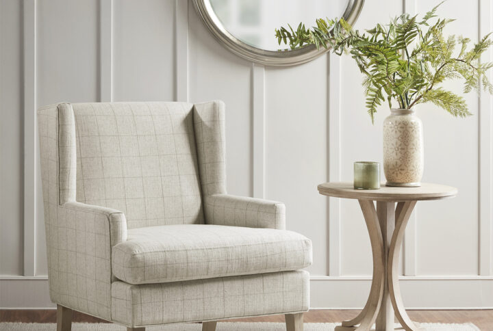 Decker Accent Armchair in Beige From Martha Stewart