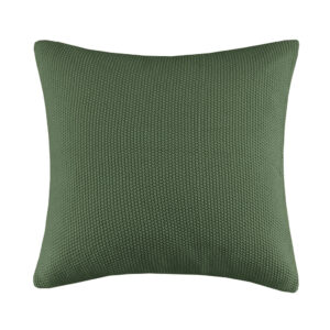 Bree Knit Euro Pillow Cover in Green From INK+IVY