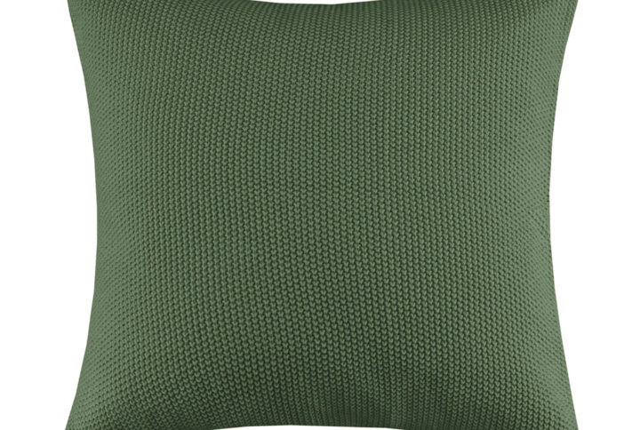 Bree Knit Euro Pillow Cover in Green From INK+IVY