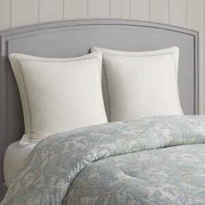 Chelsea Cotton European Sham in Ivory From Harbor House