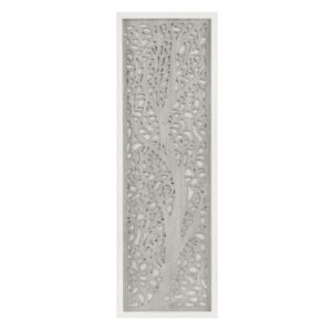 Laurel Branches Laser Cut Tree Framed Panel Wall Decor in Grey From Madison Park