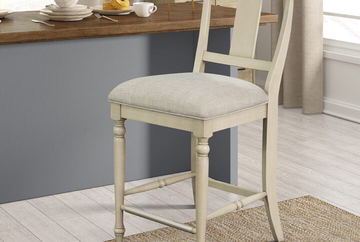 Fiona Counter stool in Light Grey From Martha Stewart