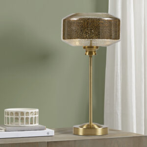 Lumivive 17" Mercury Glass Table Lamp in Gold From INK+IVY