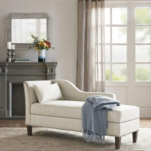 Trinity Accent Chaise in Ivory From Madison Park