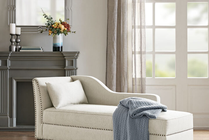 Trinity Accent Chaise in Ivory From Madison Park