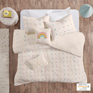 Callie Cotton Jacquard Pom Pom Duvet Cover Set in Multi From Urban Habitat Kids