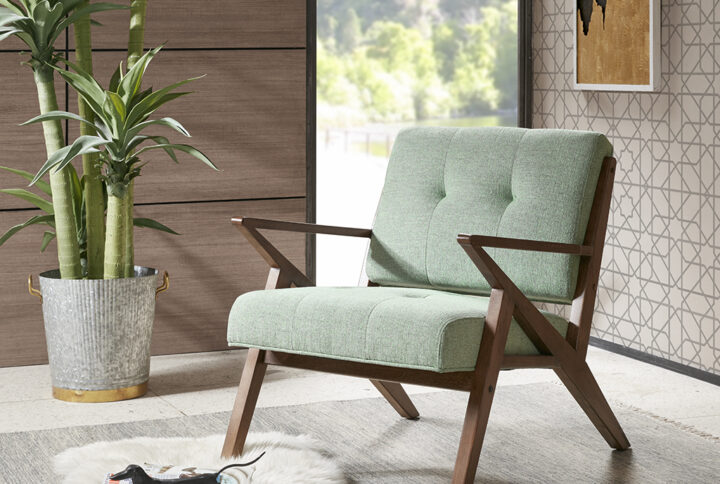 Rocket Lounge Chair in Seafoam From INK+IVY