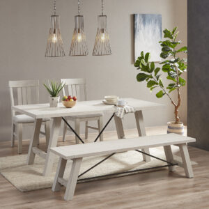 Sonoma 4-Piece Dining Set in Reclaimed White From INK+IVY