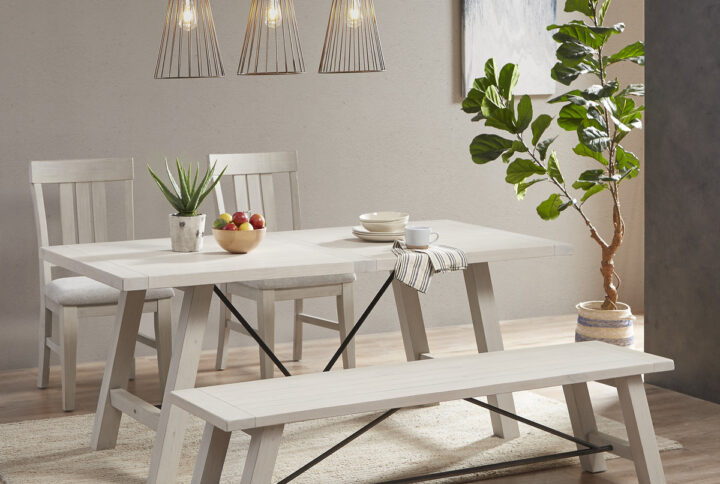 Sonoma 4-Piece Dining Set in Reclaimed White From INK+IVY