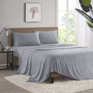 Comfort Cool Jersey Knit Nylon Blend Sheet Set in Grey From Urban Habitat