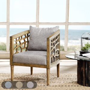 Crackle Accent Chair in Light Grey From INK+IVY