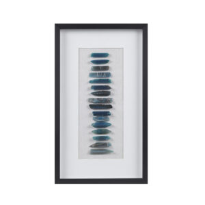 Cerulean Stones Framed Blue Agate Shadowbox Wall Decor Panel in Blue From Martha Stewart