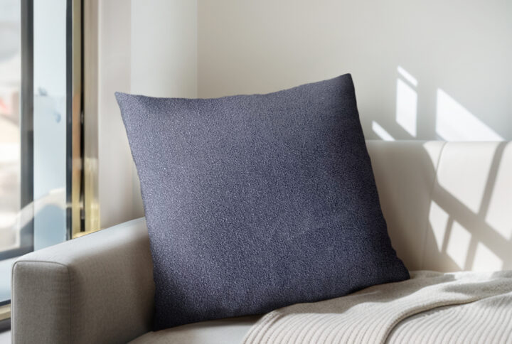 Harper Solid Square Pillow in Navy Blue From Chapel Hill