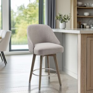 Pearce Counter Stool With Swivel Seat in Grey From Madison Park