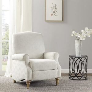 Athena Push Back Recliner in Ivory From Madison Park