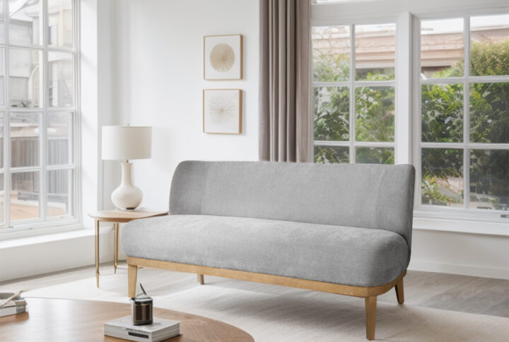 Laguna Kitchen Sofa in Light Grey From Chapel Hill