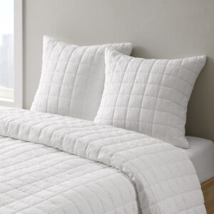 Cocoon Quilt Top Euro Sham in White From N Natori