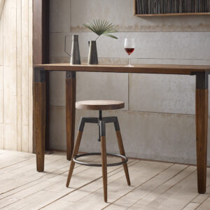 Frazier Counter stool/Barstool (adjustable height) in Brown From INK+IVY