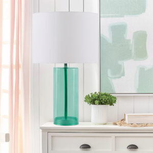 Neonova Glass Table Lamp in Blue From 510 Design