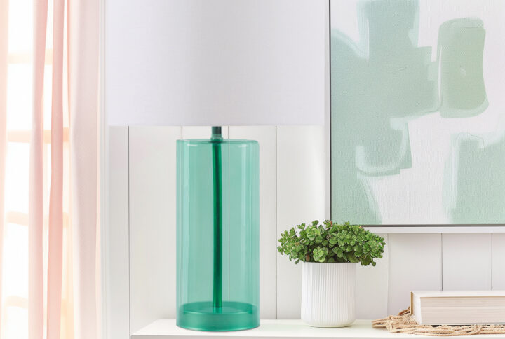 Neonova Glass Table Lamp in Blue From 510 Design