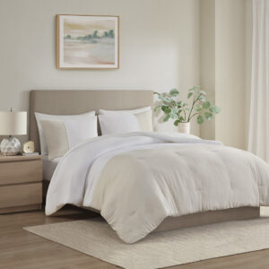 Miro 3 Piece Gauze Oversized Comforter Set in Natural From Beautyrest