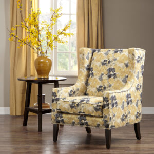 Barton Wing Chair in Yellow From Madison Park