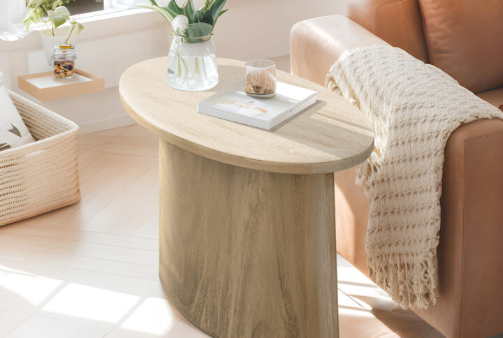 Oval Accent Table in Wheat From Chapel Hill