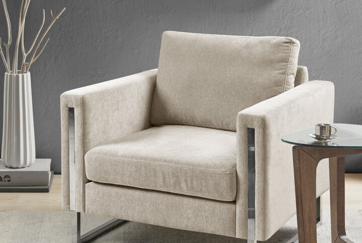 Madden Accent chair in Ivory From INK+IVY