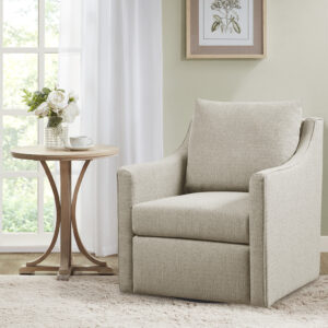 Christian Swivel Armchair in Natural From Martha Stewart